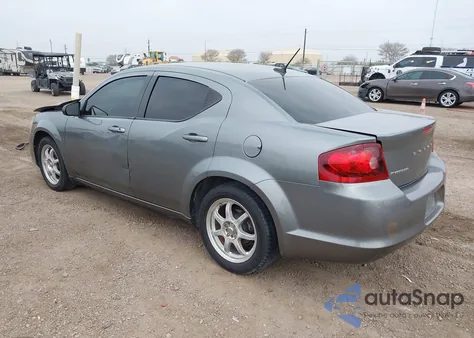 2012 Dodge Avenger Se из США, поврежденный, VIN 1C3CDZAB6CN143844